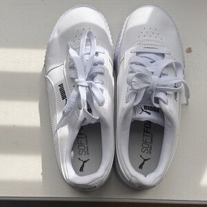 Puma All-White SoftFoam Lace-Up Sneakers